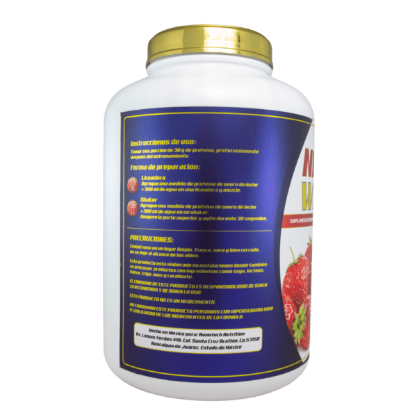 NANO WHEY GOLD 6lb 92 Servicios - Sabor Fresa - Imagen 3