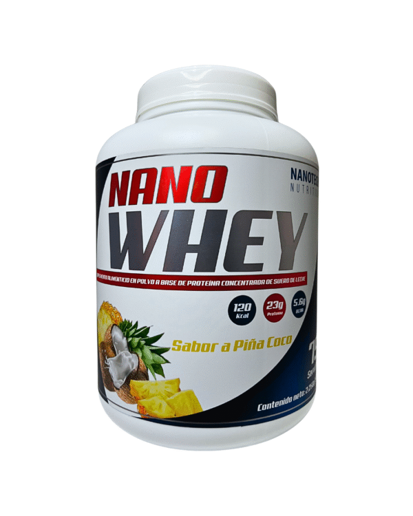 NANO WHEY 5lb 75 Servicios – Sabor Piña Coco